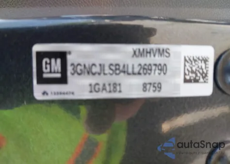 2020 Chevrolet Trax Fwd Lt z USA, uszkodzony, nr VIN 3GNCJLSB4LL269790